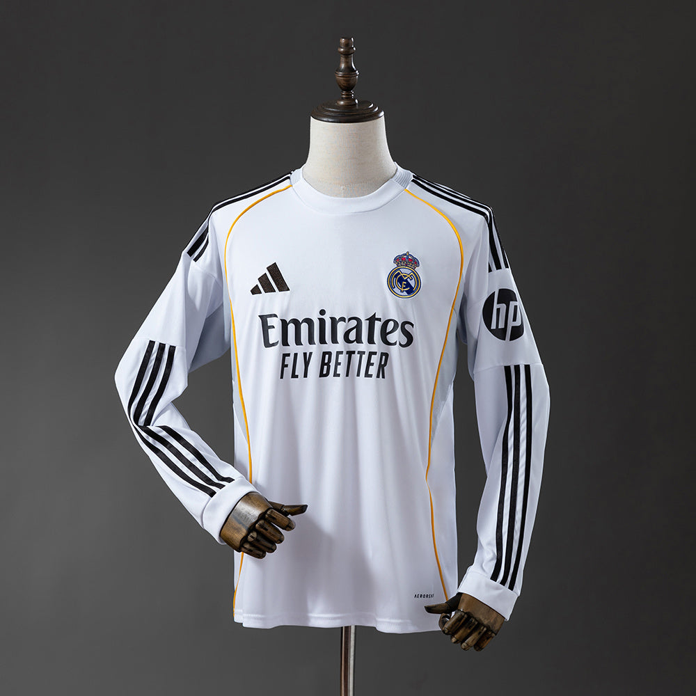 Maillot Real Madrid Domicile Manches Longues 25/26