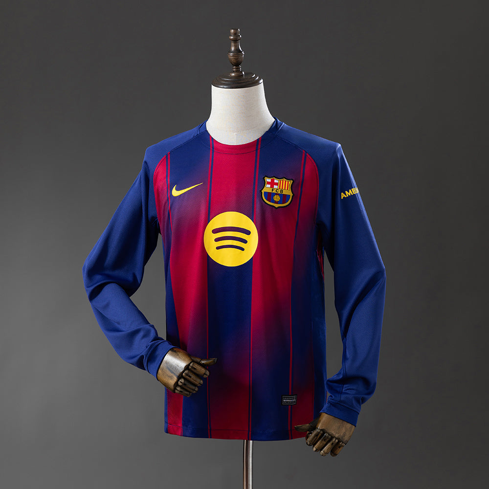 Maillot Barcelone Domicile Manches Longues 25/26