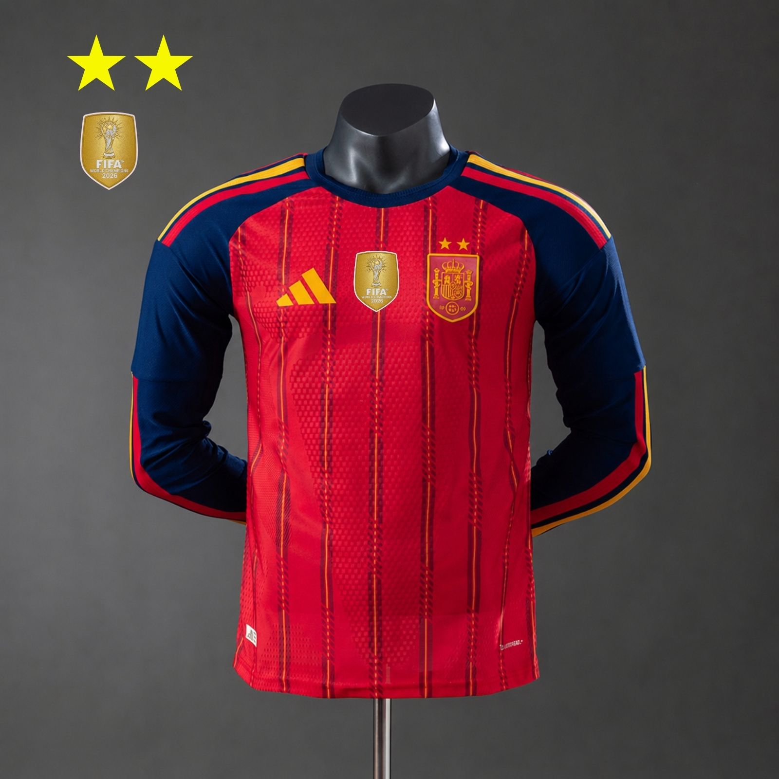 Maillot Espagne Domicile Champion Manches Longues Pro 26/27