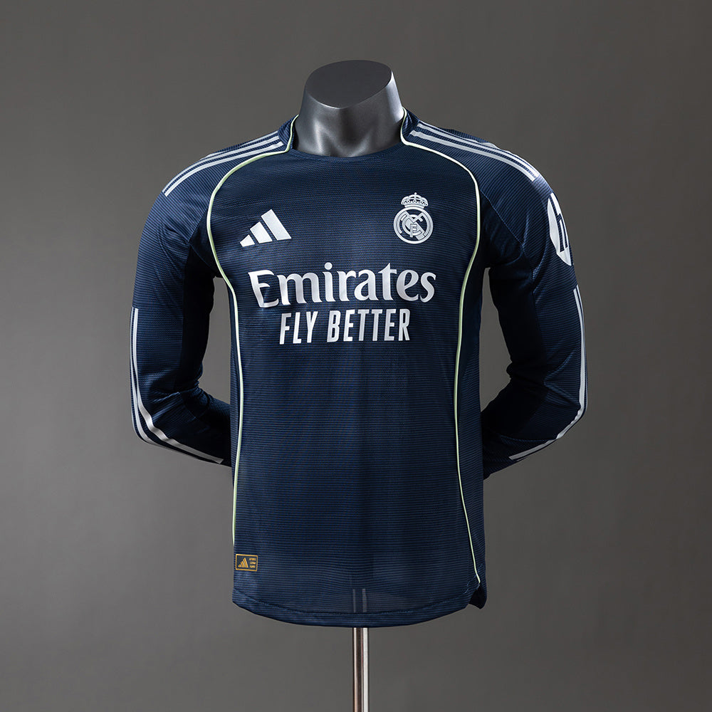 Maillot Real Madrid Extérieur Manches Longues Pro 25/26