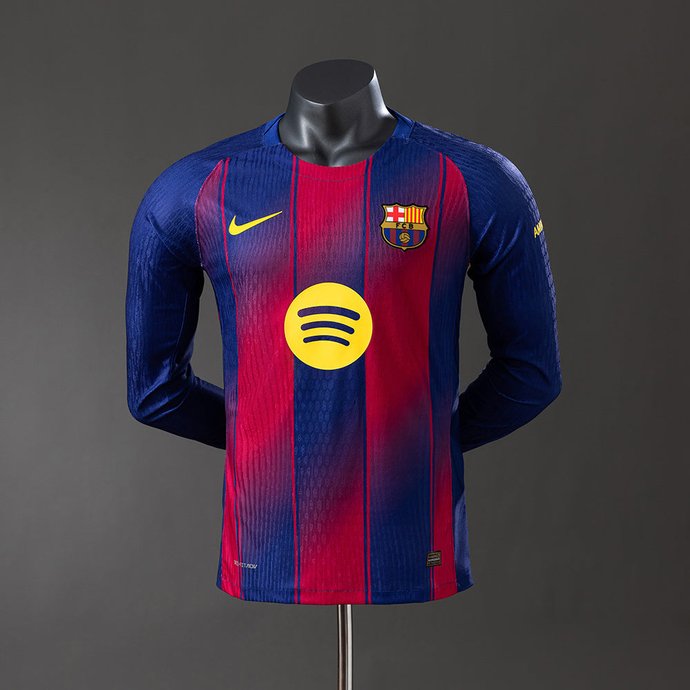 Maillot Barcelone Domicile Manches Longues Pro 25/26